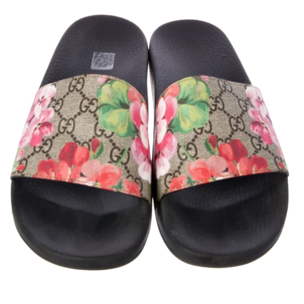 GUCCI GG SUPREME FLORAL SLIDES